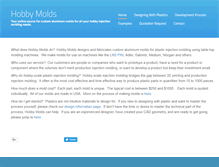 Tablet Screenshot of hobbymolds.com